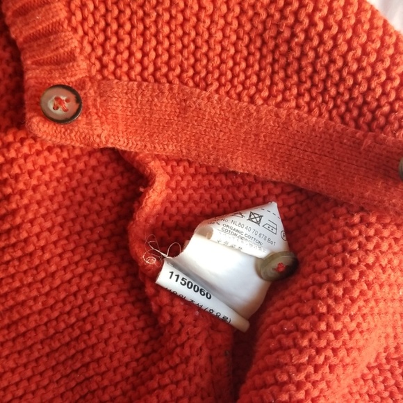 IMPS & ELFS // KNIT ORANGE CARDIGAN - Picture 4 of 5